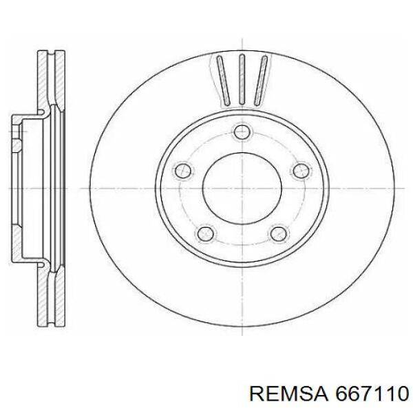 667110 Remsa диск тормозной передний