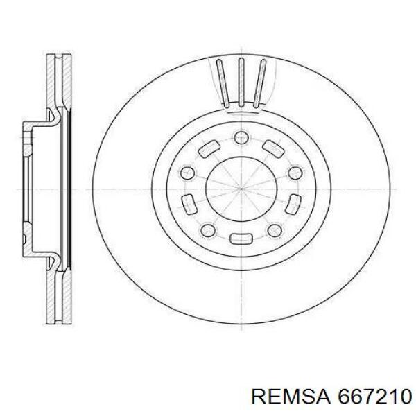 667210 Remsa диск тормозной передний