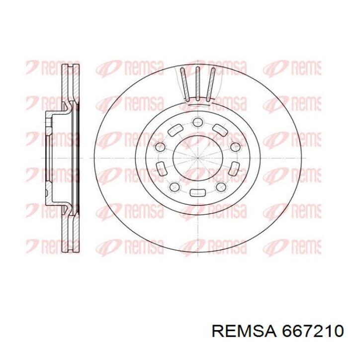 Freno de disco delantero 667210 Remsa