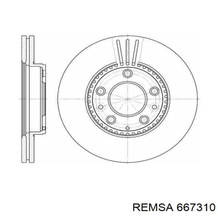 667310 Remsa диск тормозной передний