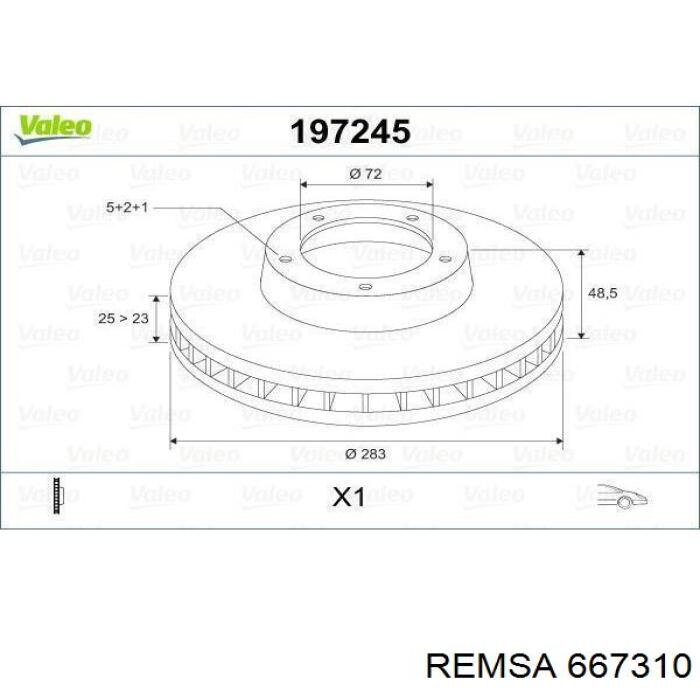 Купить 667310 Remsa Ротор тормозной