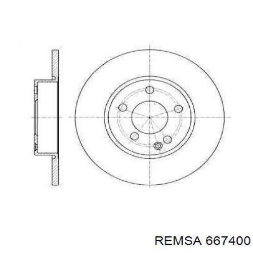 667400 Remsa диск тормозной передний