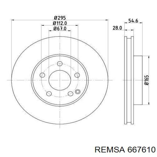 Купить 667610 Remsa Ротор тормозной