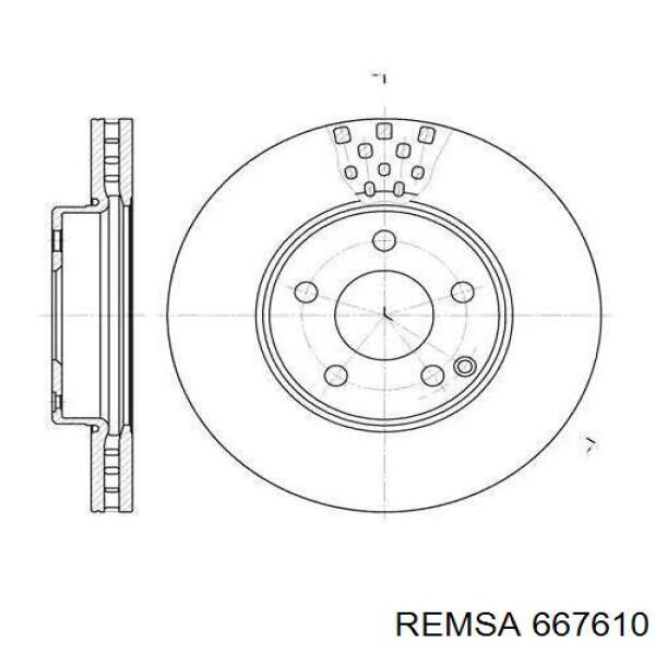 667610 Remsa диск тормозной передний