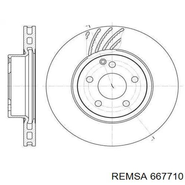 Передние тормозные диски 667710 Remsa