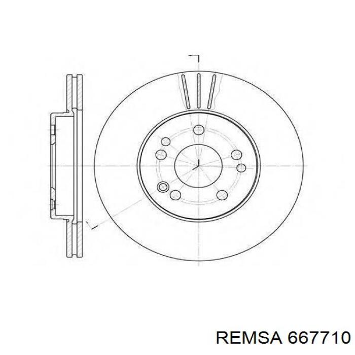 Передние тормозные диски 667710 Remsa