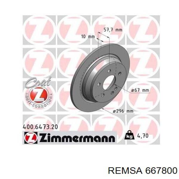 Задний тормозной диск Remsa 667800 цена, от 35.02 USD