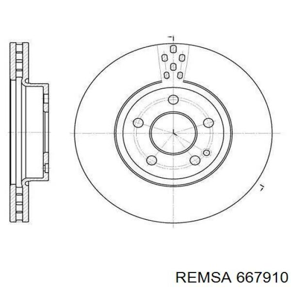 6679.10 Remsa диск тормозной передний