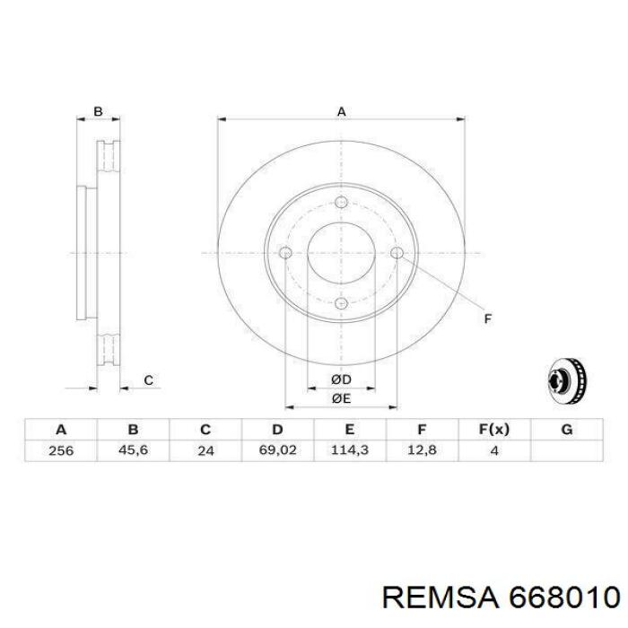 Купить 668010 Remsa Ротор тормозной