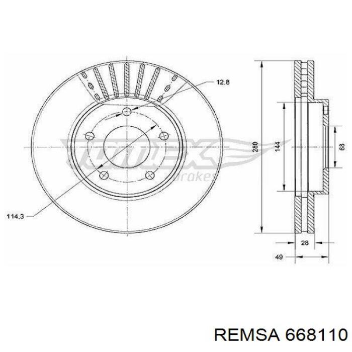 Купить 668110 Remsa Ротор тормозной