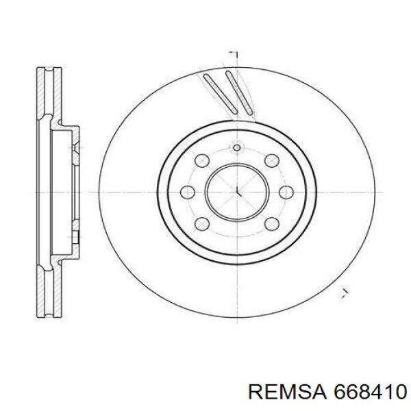 668410 Remsa диск тормозной передний