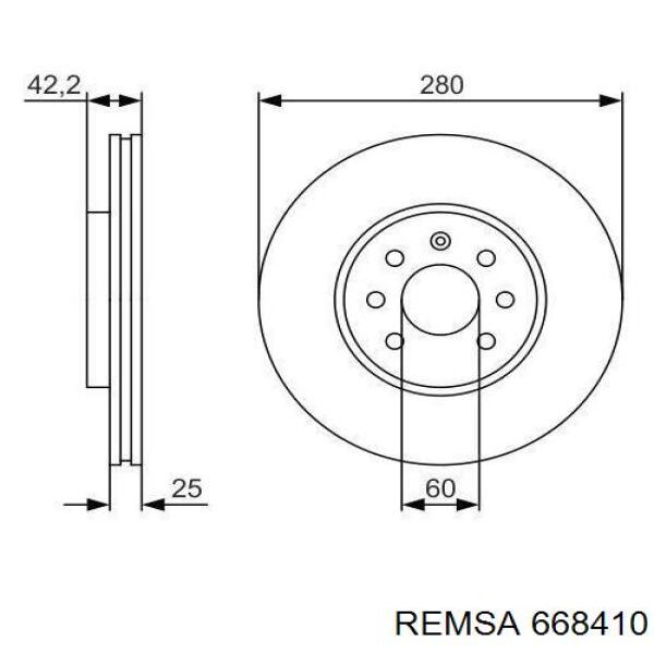Тормоз дисковый передний Remsa 668410 цена, от 41.79 USD