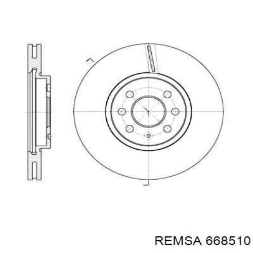 668510 Remsa диск тормозной передний