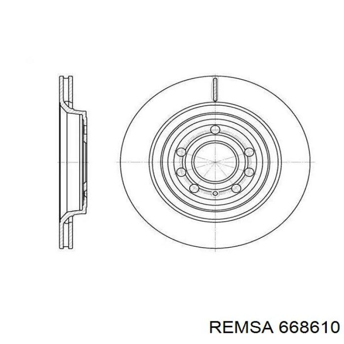 668610 Remsa диск тормозной задний