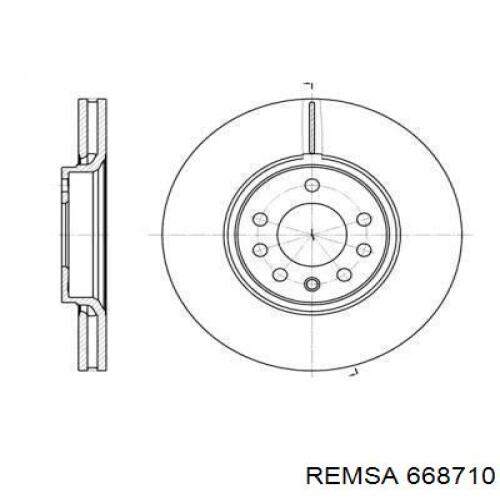 668710 Remsa диск тормозной передний