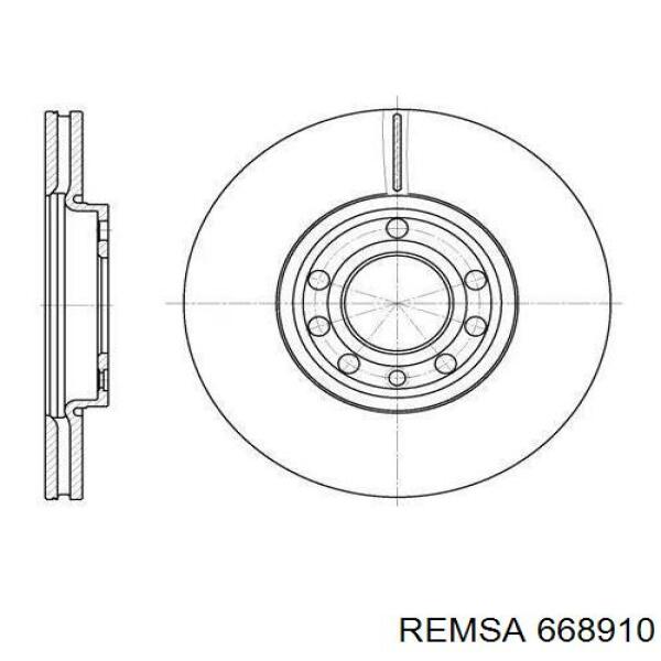 668910 Remsa диск тормозной передний