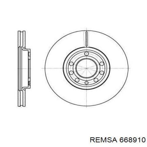 Передние тормозные диски 668910 Remsa