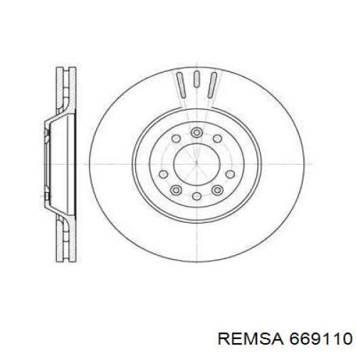 Передние тормозные диски 669110 Remsa