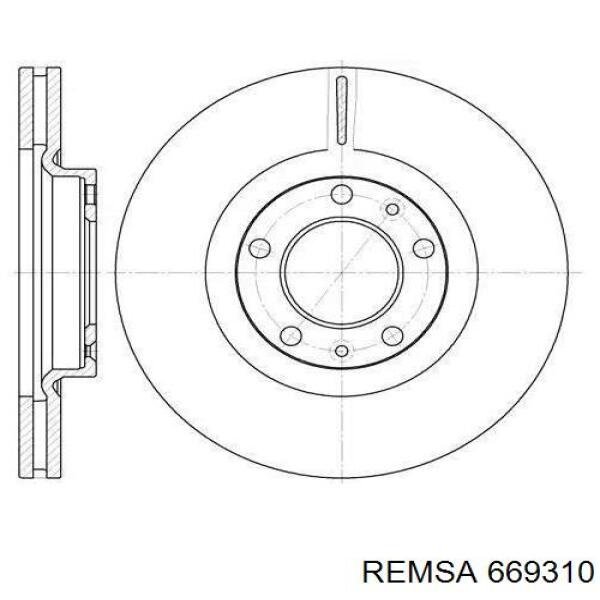 6693.10 Remsa диск тормозной передний