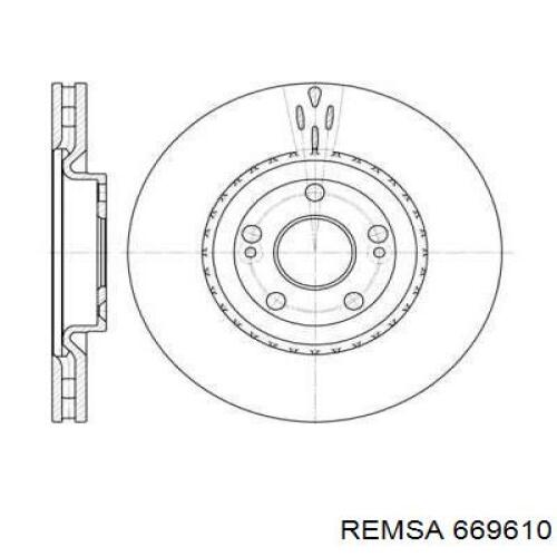 Передние тормозные диски 669610 Remsa