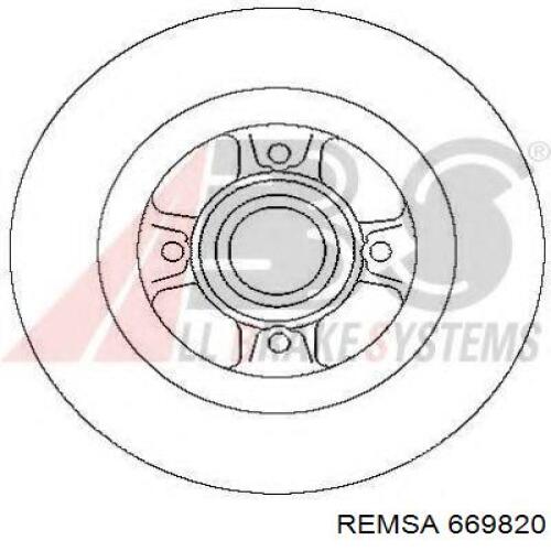 Тормозные диски 669820 Remsa