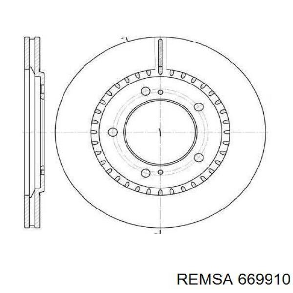 669910 Remsa диск тормозной передний