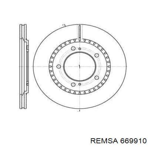 Freno de disco delantero 669910 Remsa