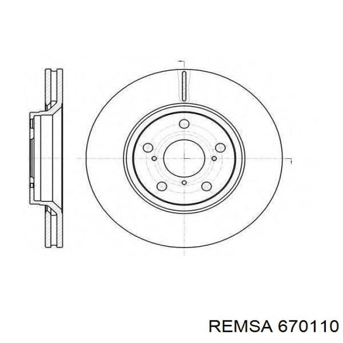 670110 Remsa Диск тормозной передний