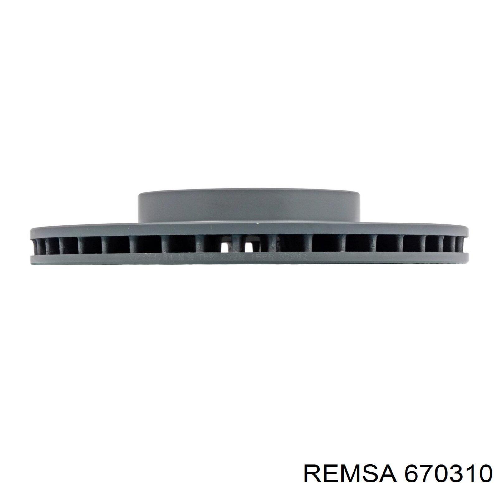 Передние тормозные диски 670310 Remsa