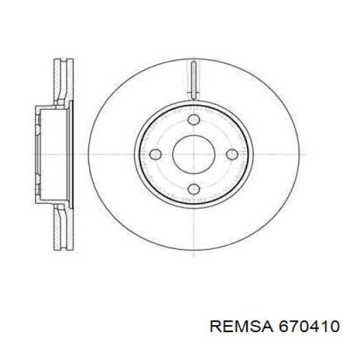 Передние тормозные диски 670410 Remsa