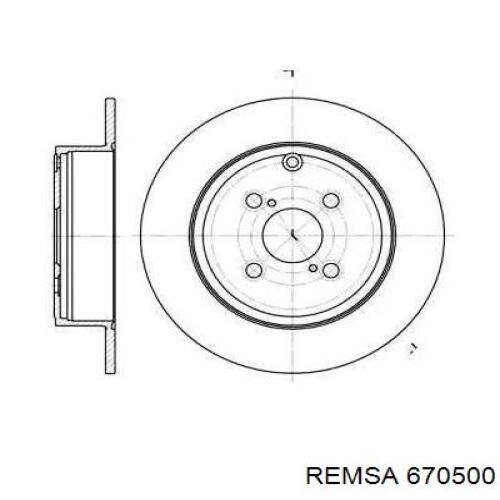 Тормозные диски 670500 Remsa