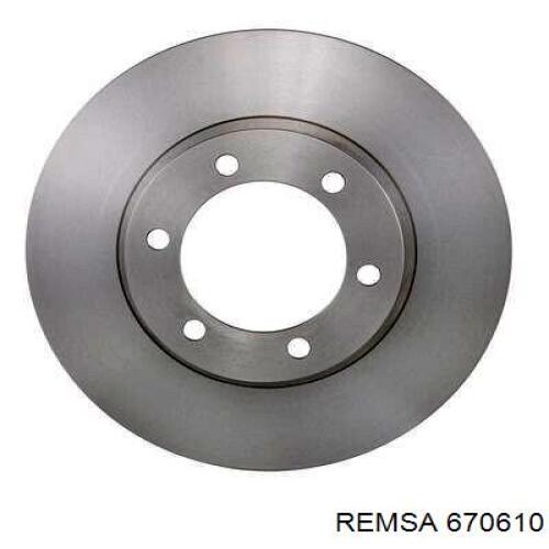 Передние тормозные диски 670610 Remsa