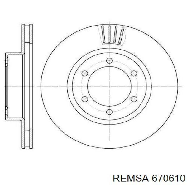 6706.10 Remsa передние тормозные диски