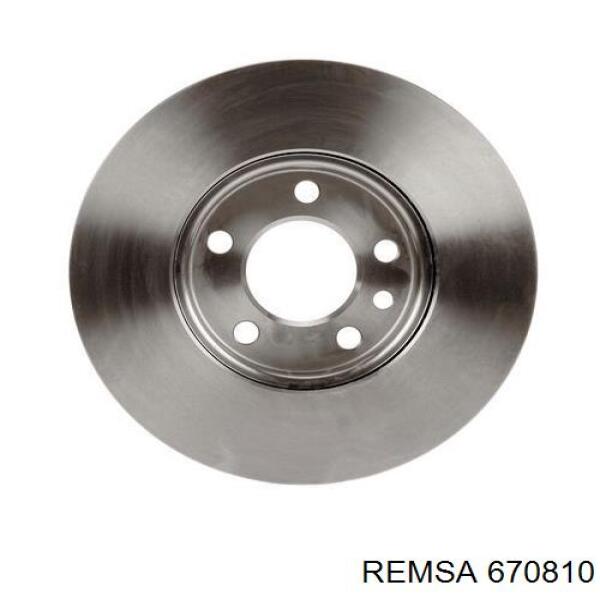 Передние тормозные диски 670810 Remsa