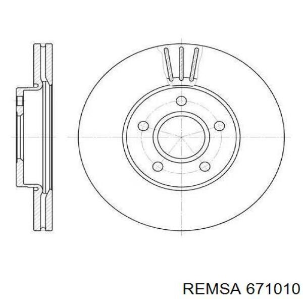 Передние тормозные диски 671010 Remsa