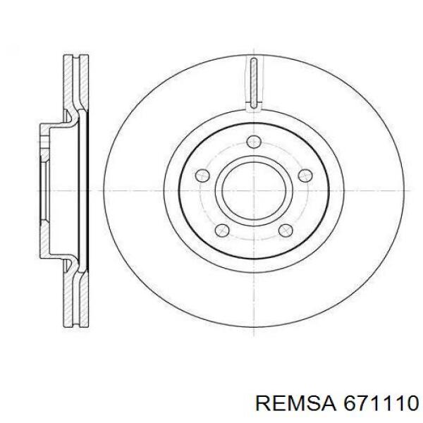 671110 Remsa диск тормозной передний