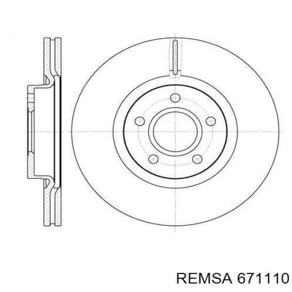 671110 Remsa Диск тормозной передний