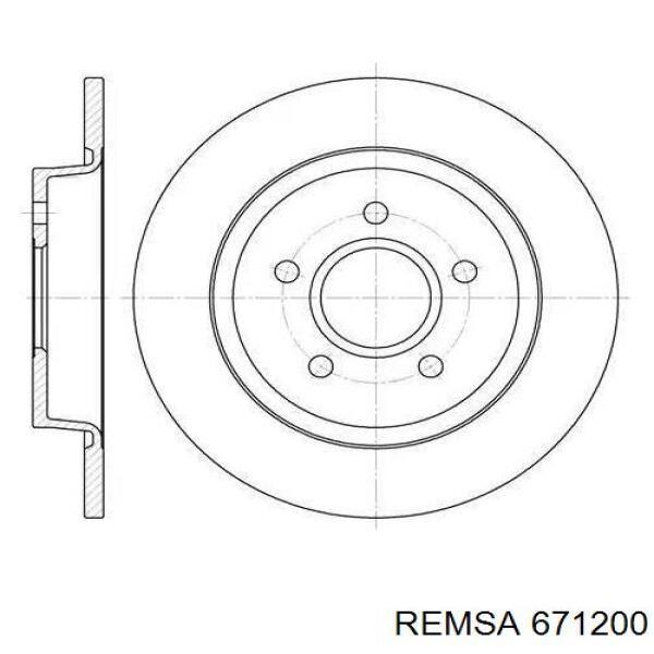 671200 Remsa диск тормозной задний