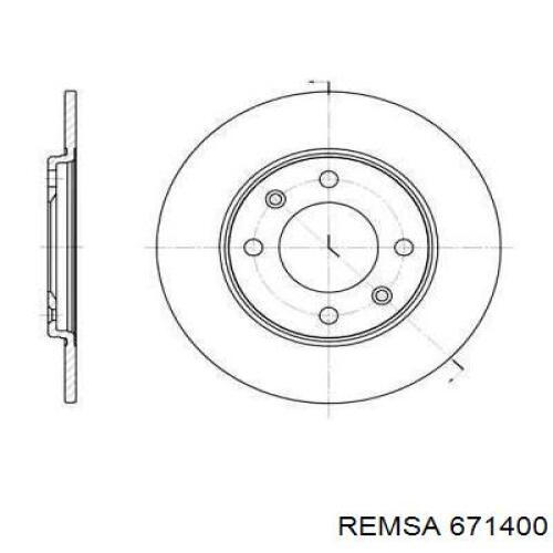 Тормозные диски 671400 Remsa