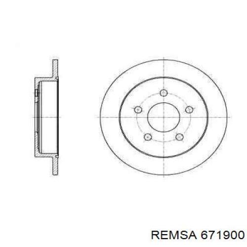 Тормозные диски 671900 Remsa