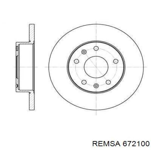 Передние тормозные диски 672100 Remsa