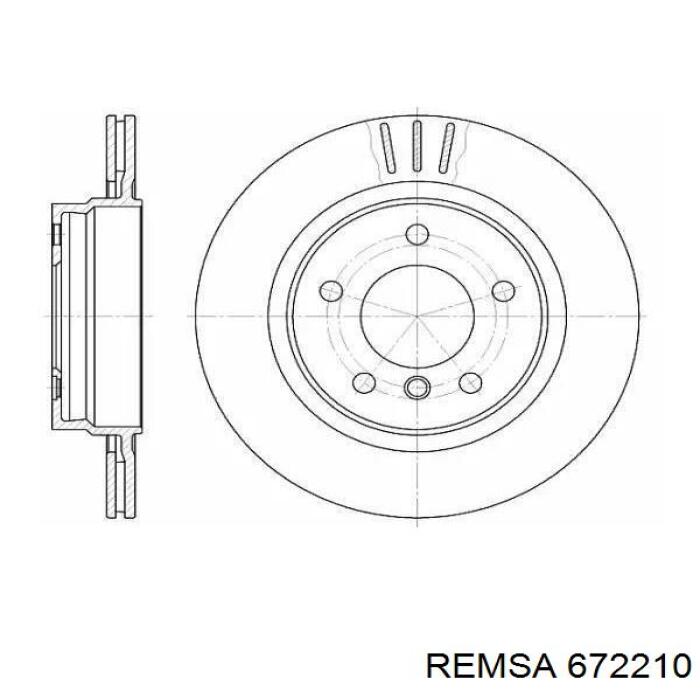 672210 Remsa диск тормозной задний