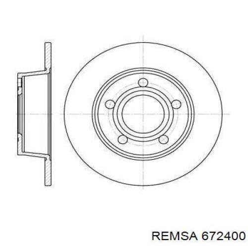 Тормозные диски 672400 Remsa