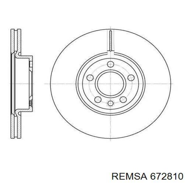 6728.10 Remsa диск тормозной передний