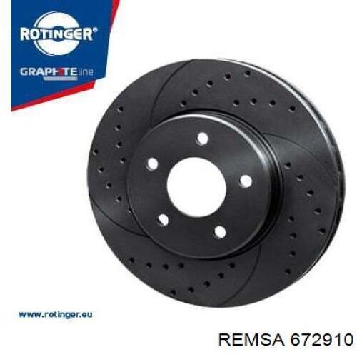 Передние тормозные диски 672910 Remsa