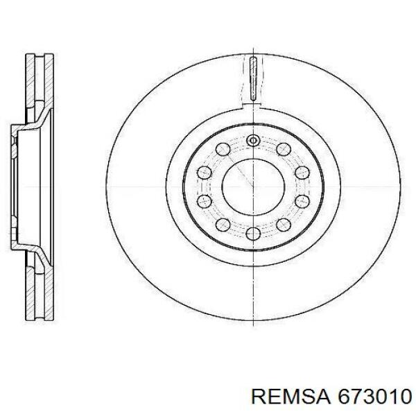 Диск тормозной передний REMSA 673010