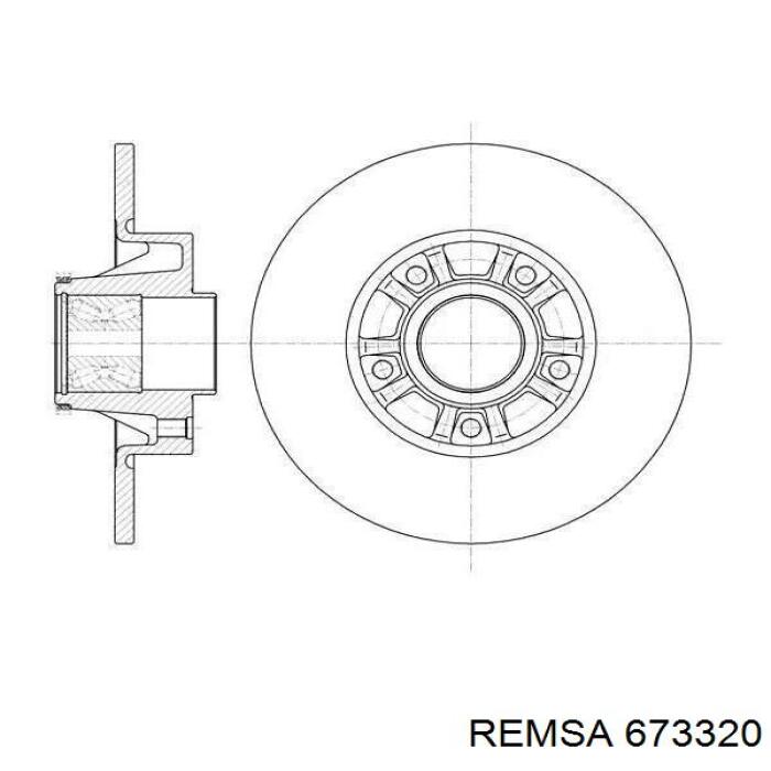 6733.20 Remsa диск тормозной задний