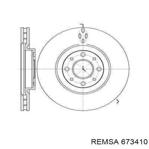 673410 Remsa диск тормозной передний