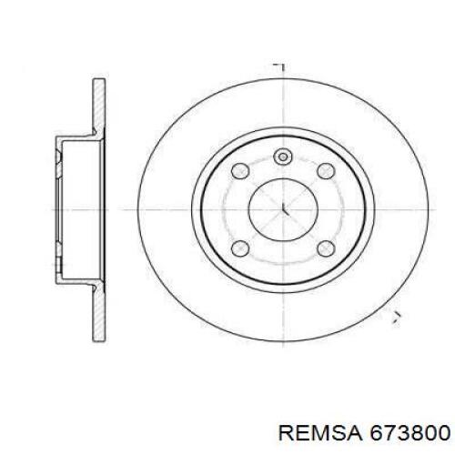 673800 Remsa диск тормозной задний