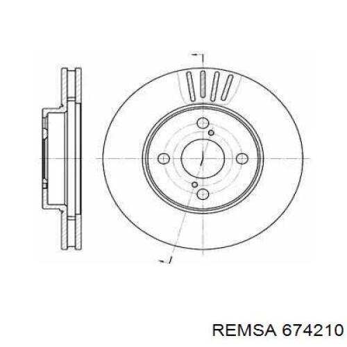 Передние тормозные диски 674210 Remsa